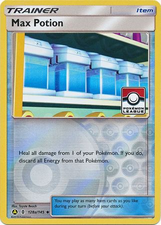 Max Potion (128a/145) (League Promo) [Sun & Moon: Guardians Rising] | Dragon's Lair Comics and Fantasy Houston TX
