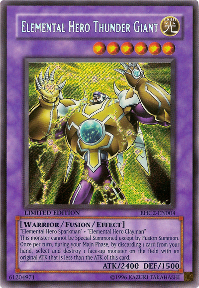 Elemental Hero Thunder Giant [EHC2-EN004] Secret Rare | Dragon's Lair Comics and Fantasy Houston TX
