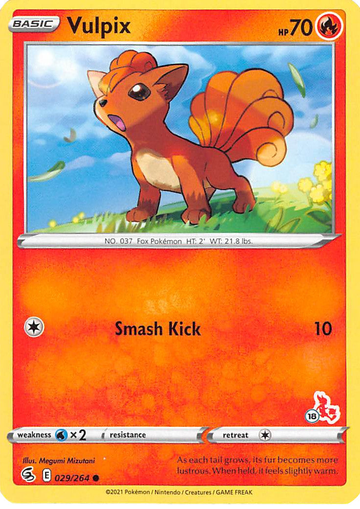 Vulpix (029/264) (Cinderace Stamp #18) [Battle Academy 2022] | Dragon's Lair Comics and Fantasy Houston TX