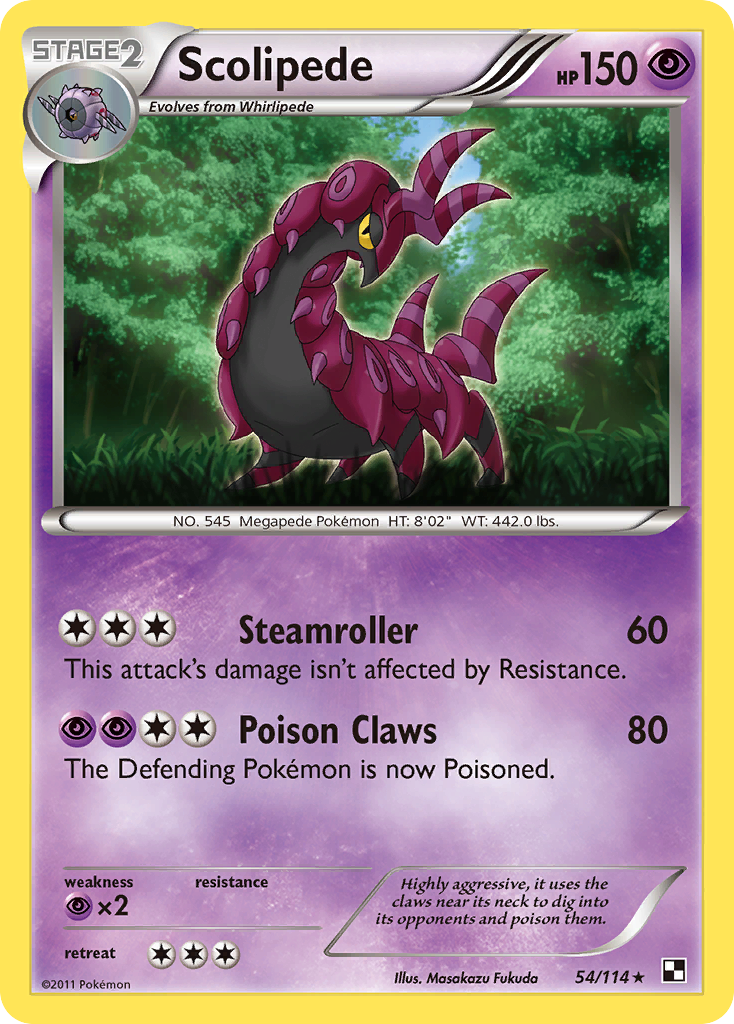 Scolipede (54/114) [Black & White: Base Set] | Dragon's Lair Comics and Fantasy Houston TX