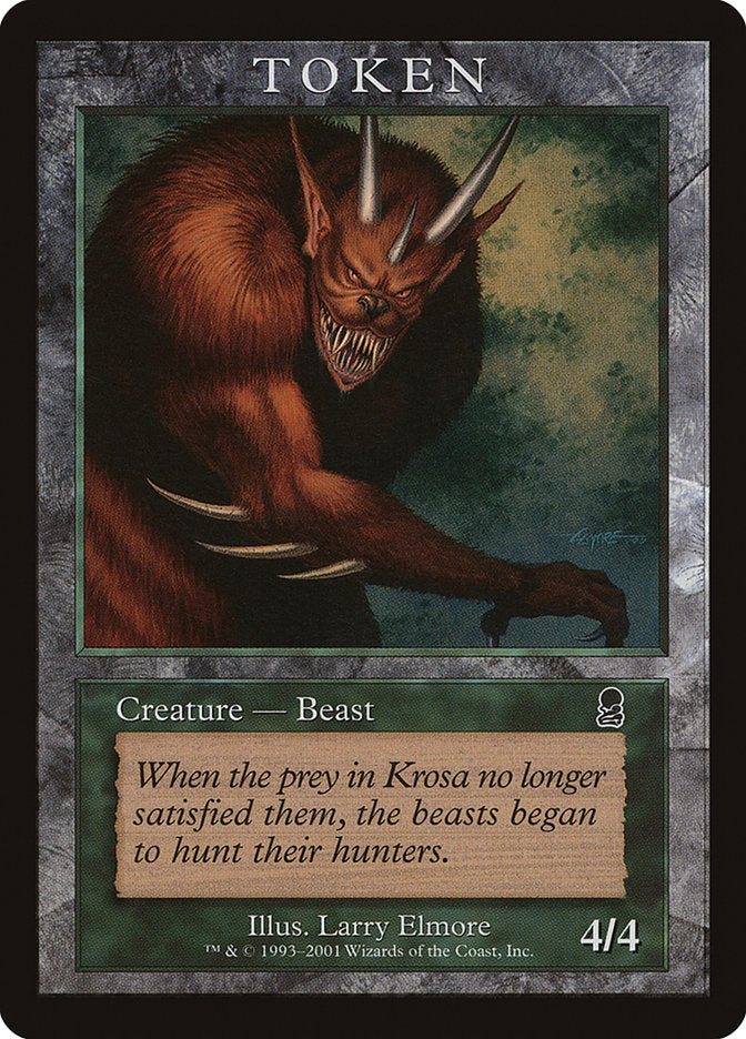 Beast Token [Magic Player Rewards 2001] | Dragon's Lair Comics and Fantasy Houston TX