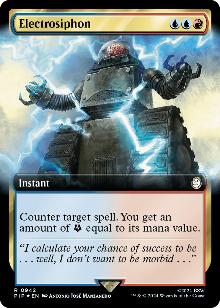 Electrosiphon (Extended Art) (Surge Foil) [Fallout] | Dragon's Lair Comics and Fantasy Houston TX
