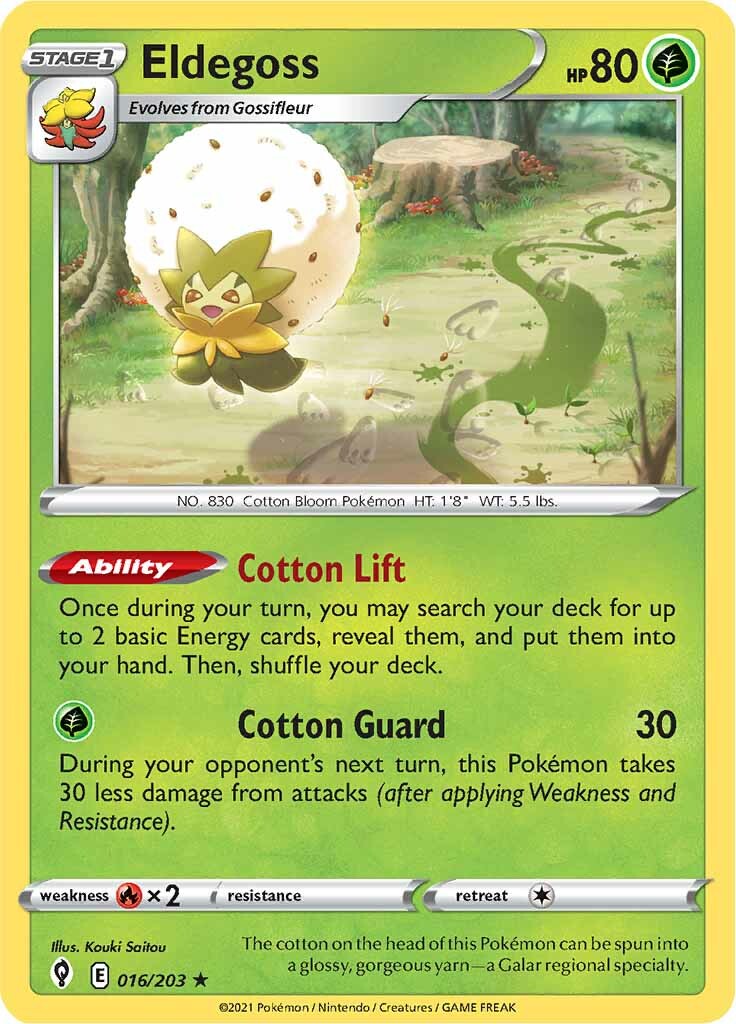 Eldegoss (016/203) (Theme Deck Exclusive) [Sword & Shield: Evolving Skies] | Dragon's Lair Comics and Fantasy Houston TX