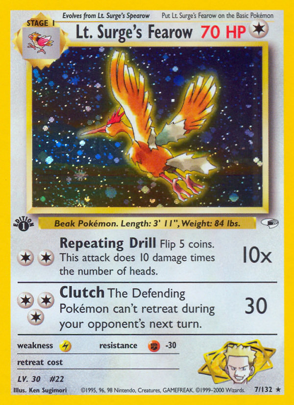Lt. Surge's Fearow (7/132) [Gym Heroes 1st Edition] | Dragon's Lair Comics and Fantasy Houston TX