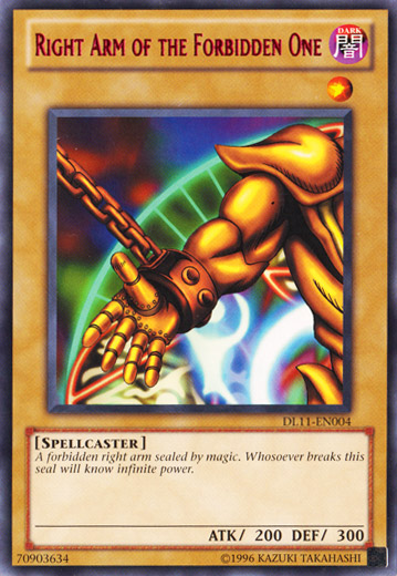 Right Arm of the Forbidden One (Red) [DL11-EN004] Rare | Dragon's Lair Comics and Fantasy Houston TX