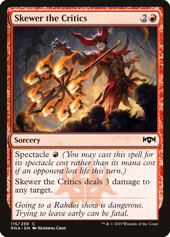 Skewer the Critics [Ravnica Allegiance] | Dragon's Lair Comics and Fantasy Houston TX