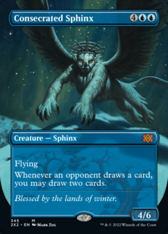 Consecrated Sphinx (Borderless Alternate Art) [Double Masters 2022] | Dragon's Lair Comics and Fantasy Houston TX