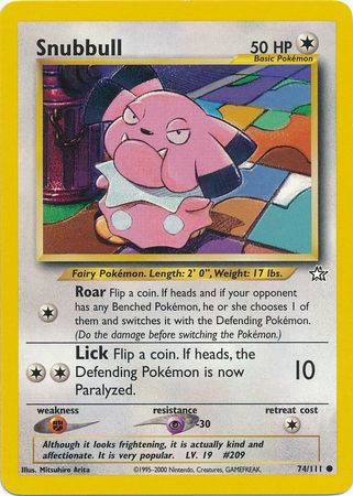 Snubbull (74/111) [Neo Genesis Unlimited] | Dragon's Lair Comics and Fantasy Houston TX