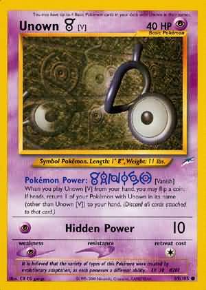 Unown [V] (89/105) [Neo Destiny Unlimited] | Dragon's Lair Comics and Fantasy Houston TX