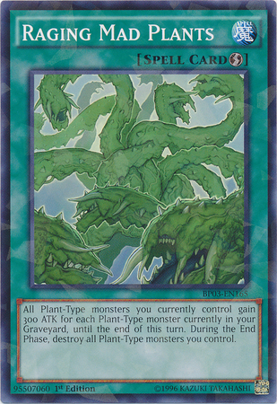 Raging Mad Plants [BP03-EN165] Shatterfoil Rare | Dragon's Lair Comics and Fantasy Houston TX