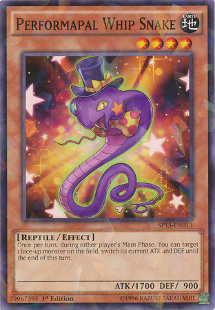 Performapal Whip Snake [SP15-EN013] Shatterfoil Rare | Dragon's Lair Comics and Fantasy Houston TX