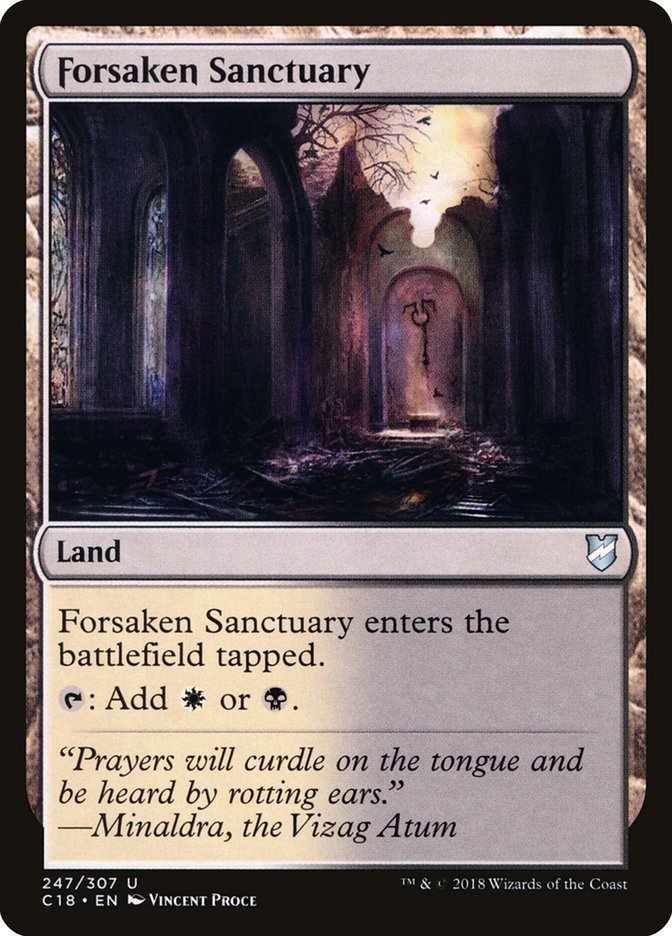 Forsaken Sanctuary [Commander 2018] | Dragon's Lair Comics and Fantasy Houston TX
