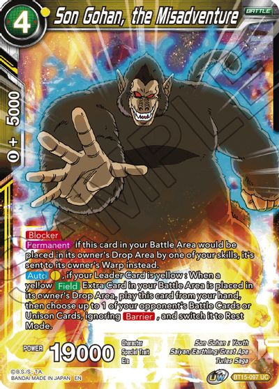 Son Gohan, the Misadventure (BT15-097) [Saiyan Showdown] | Dragon's Lair Comics and Fantasy Houston TX