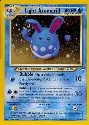 Light Azumarill (13/105) [Neo Destiny Unlimited] | Dragon's Lair Comics and Fantasy Houston TX