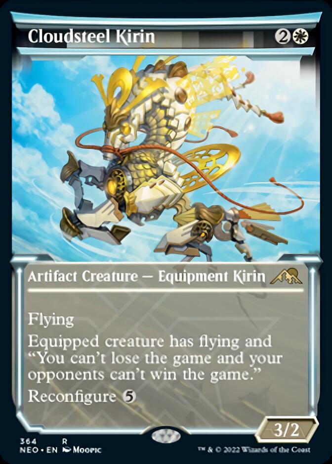 Cloudsteel Kirin (Showcase Soft Glow) [Kamigawa: Neon Dynasty] | Dragon's Lair Comics and Fantasy Houston TX
