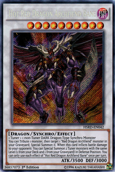 Hot Red Dragon Archfiend Bane [HSRD-EN042] Secret Rare | Dragon's Lair Comics and Fantasy Houston TX