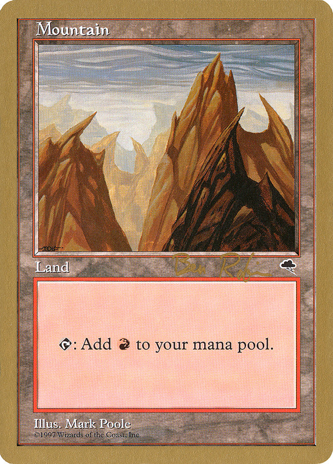 Mountain (br343) (Ben Rubin) [World Championship Decks 1998] | Dragon's Lair Comics and Fantasy Houston TX