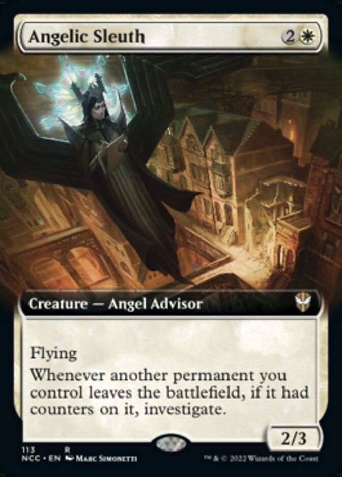 Angelic Sleuth (Extended Art) [Streets of New Capenna Commander] | Dragon's Lair Comics and Fantasy Houston TX