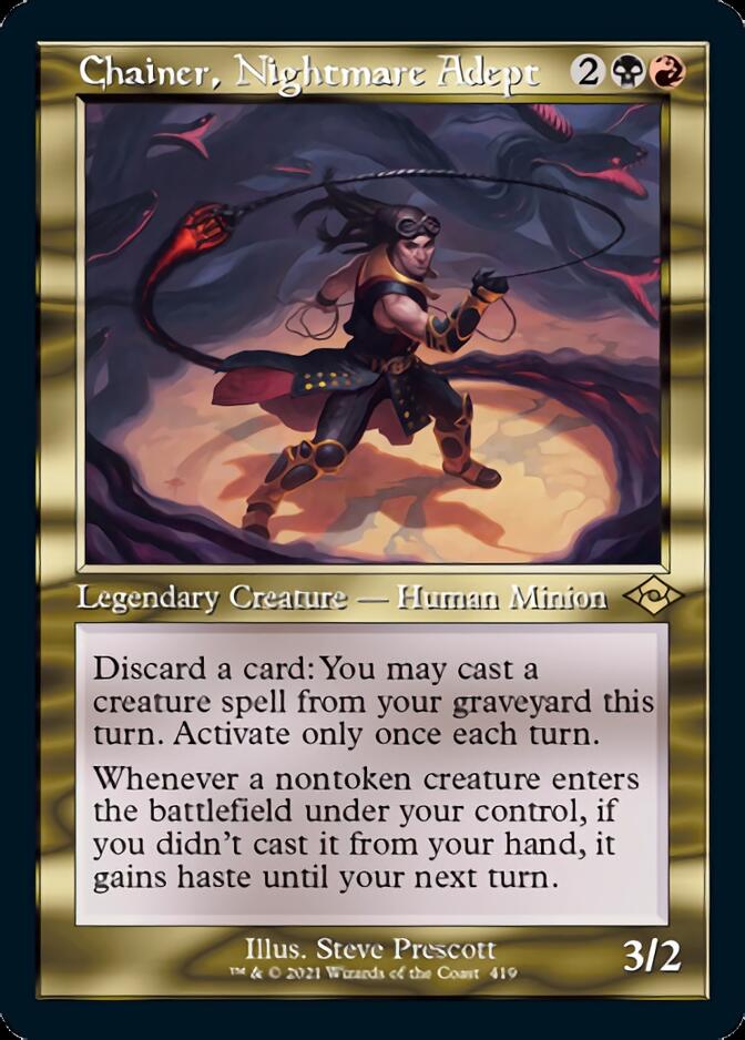 Chainer, Nightmare Adept (Retro Foil Etched) [Modern Horizons 2] | Dragon's Lair Comics and Fantasy Houston TX