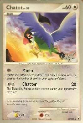Chatot LV.30 (55/100) (Bliss Control - Paul Atanassov) [World Championships 2008] | Dragon's Lair Comics and Fantasy Houston TX