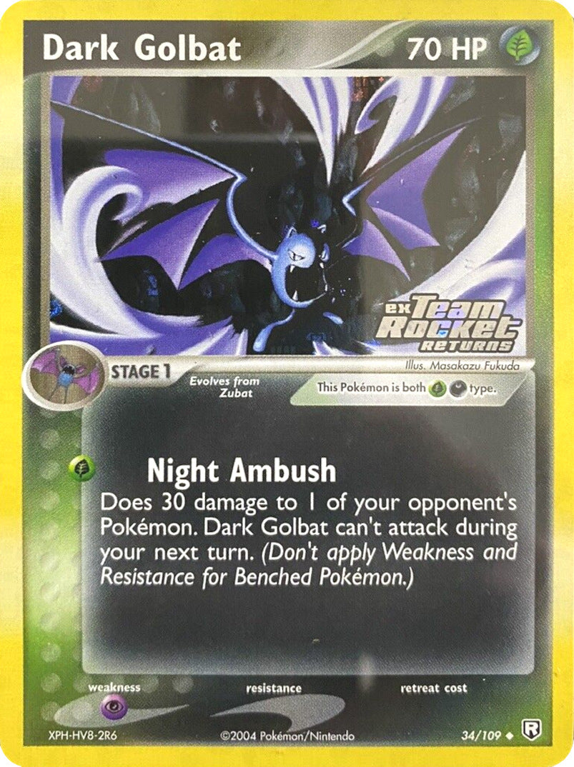 Dark Golbat (34/109) (Stamped) [EX: Team Rocket Returns] | Dragon's Lair Comics and Fantasy Houston TX