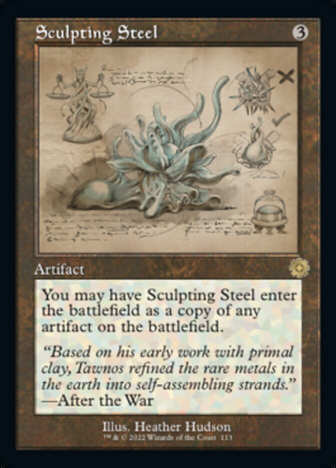 Sculpting Steel (Retro Schematic) [The Brothers' War Retro Artifacts] | Dragon's Lair Comics and Fantasy Houston TX