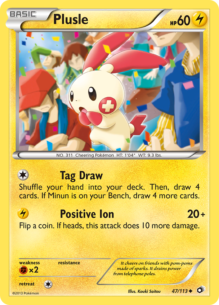 Plusle (47/113) [Black & White: Legendary Treasures] | Dragon's Lair Comics and Fantasy Houston TX
