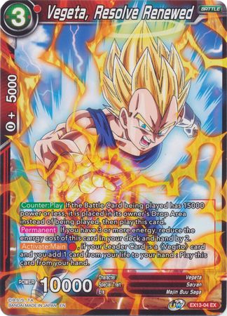 Vegeta, Resolve Renewed (EX13-04) [Special Anniversary Set 2020] | Dragon's Lair Comics and Fantasy Houston TX