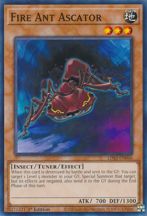 Fire Ant Ascator [LDS3-EN046] Common | Dragon's Lair Comics and Fantasy Houston TX
