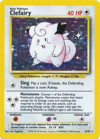 Clefairy (5/102) [Base Set Unlimited] | Dragon's Lair Comics and Fantasy Houston TX