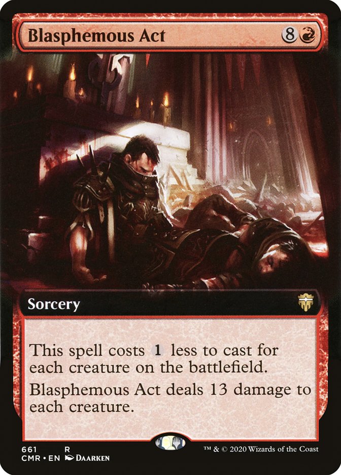 Blasphemous Act (Extended Art) [Commander Legends] | Dragon's Lair Comics and Fantasy Houston TX