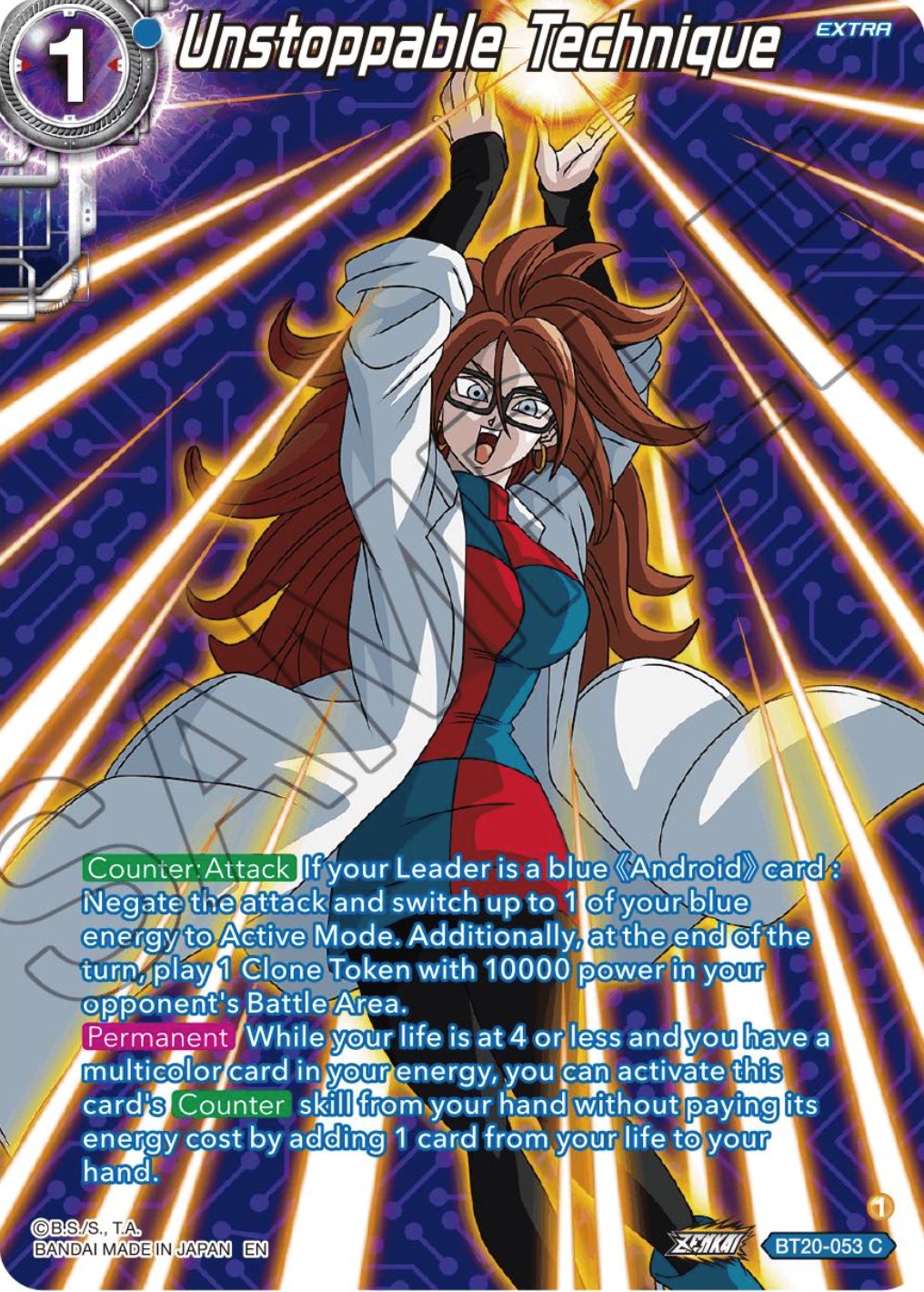 Unstoppable Technique (Silver Foil) (BT20-053) [Power Absorbed] | Dragon's Lair Comics and Fantasy Houston TX