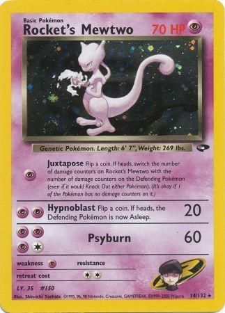 Rocket's Mewtwo (14/132) [Gym Challenge Unlimited] | Dragon's Lair Comics and Fantasy Houston TX