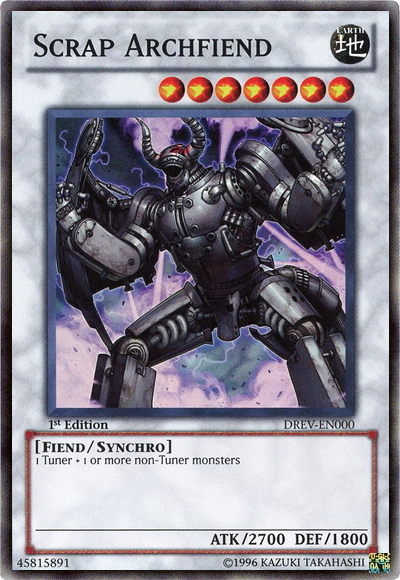 Scrap Archfiend [DREV-EN000] Super Rare | Dragon's Lair Comics and Fantasy Houston TX