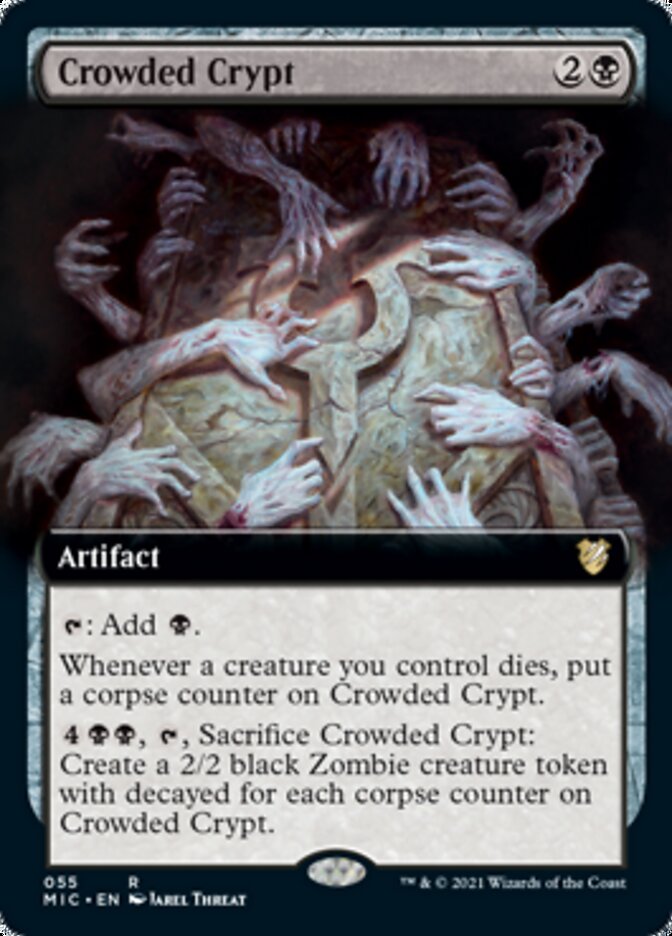 Crowded Crypt (Extended Art) [Innistrad: Midnight Hunt Commander] | Dragon's Lair Comics and Fantasy Houston TX