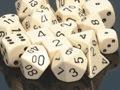 Chessex Opaque Poly Set Ivory/Black Poly 7 Set | Dragon's Lair Comics and Fantasy Houston TX