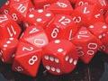 Chessex Opaque Poly Set Red/White Poly 7 Set | Dragon's Lair Comics and Fantasy Houston TX