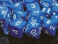 Chessex Opaque Poly Set Blue/White Poly 7 Set | Dragon's Lair Comics and Fantasy Houston TX