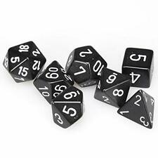 Chessex Opaque Poly Set Black/White Poly 7 Set | Dragon's Lair Comics and Fantasy Houston TX