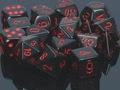 Chessex Opaque Poly Set Black/Red Poly 7 Set | Dragon's Lair Comics and Fantasy Houston TX