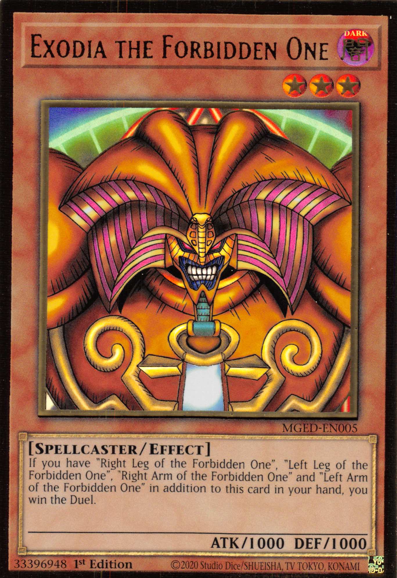Exodia the Forbidden One [MGED-EN005] Gold Rare | Dragon's Lair Comics and Fantasy Houston TX