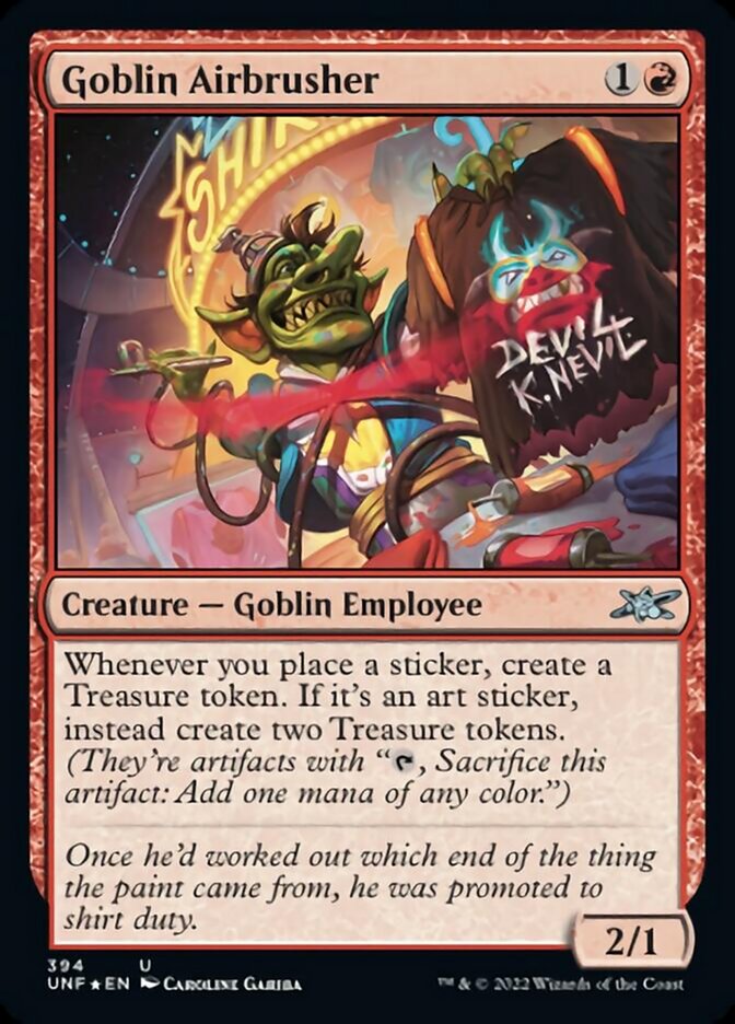 Goblin Airbrusher (Galaxy Foil) [Unfinity] | Dragon's Lair Comics and Fantasy Houston TX