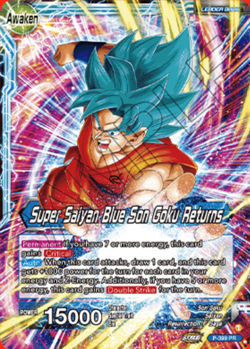 Son Goku // Super Saiyan Blue Son Goku Returns (P-399) [Promotion Cards] | Dragon's Lair Comics and Fantasy Houston TX