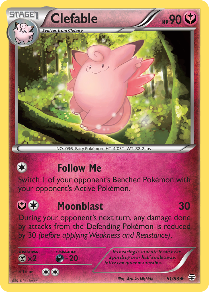 Clefable (51/83) [XY: Generations] | Dragon's Lair Comics and Fantasy Houston TX