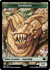 Goblin // Saproling Double-Sided Token [Dominaria Remastered Tokens] | Dragon's Lair Comics and Fantasy Houston TX
