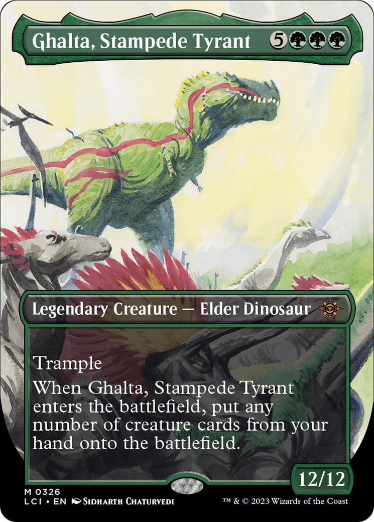 Ghalta, Stampede Tyrant (Borderless) [The Lost Caverns of Ixalan] | Dragon's Lair Comics and Fantasy Houston TX
