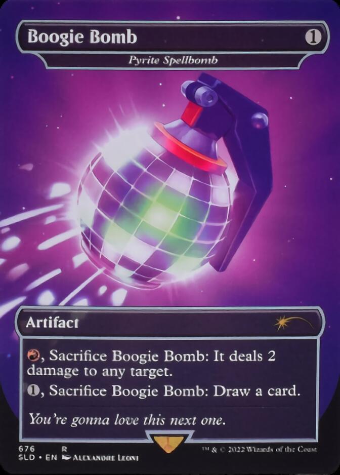 Pyrite Spellbomb - Boogie Bomb (Borderless) [Secret Lair Drop Promos] | Dragon's Lair Comics and Fantasy Houston TX