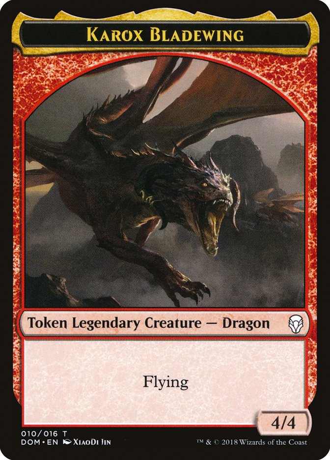 Karox Bladewing Token [Dominaria Tokens] | Dragon's Lair Comics and Fantasy Houston TX