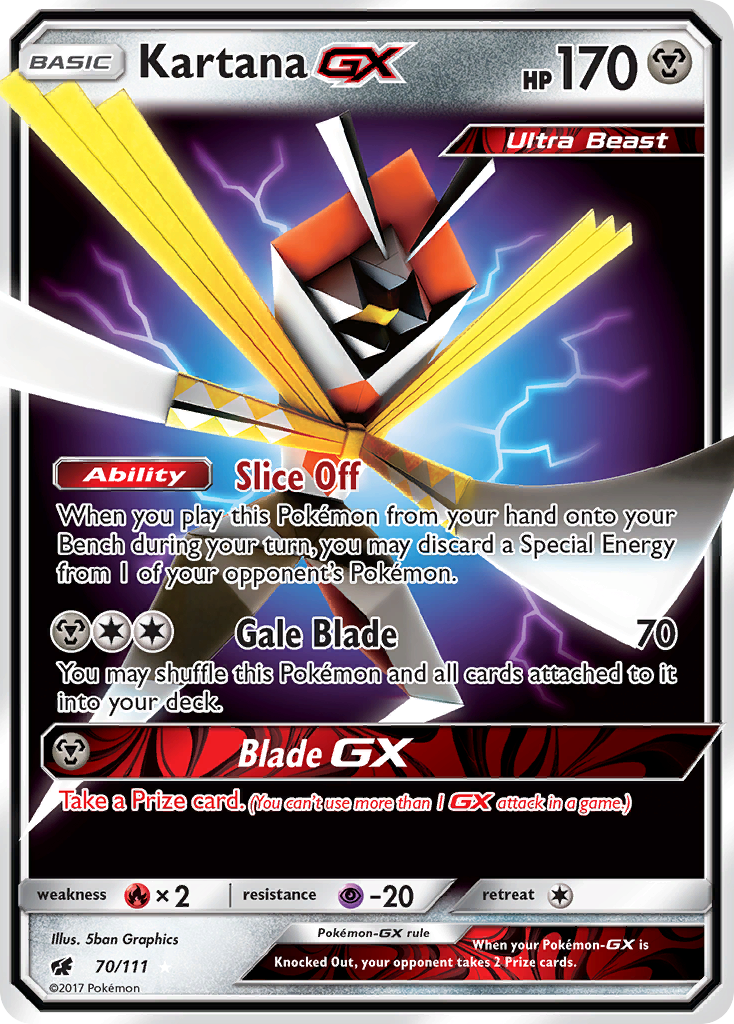 Kartana GX (70/111) [Sun & Moon: Crimson Invasion] | Dragon's Lair Comics and Fantasy Houston TX