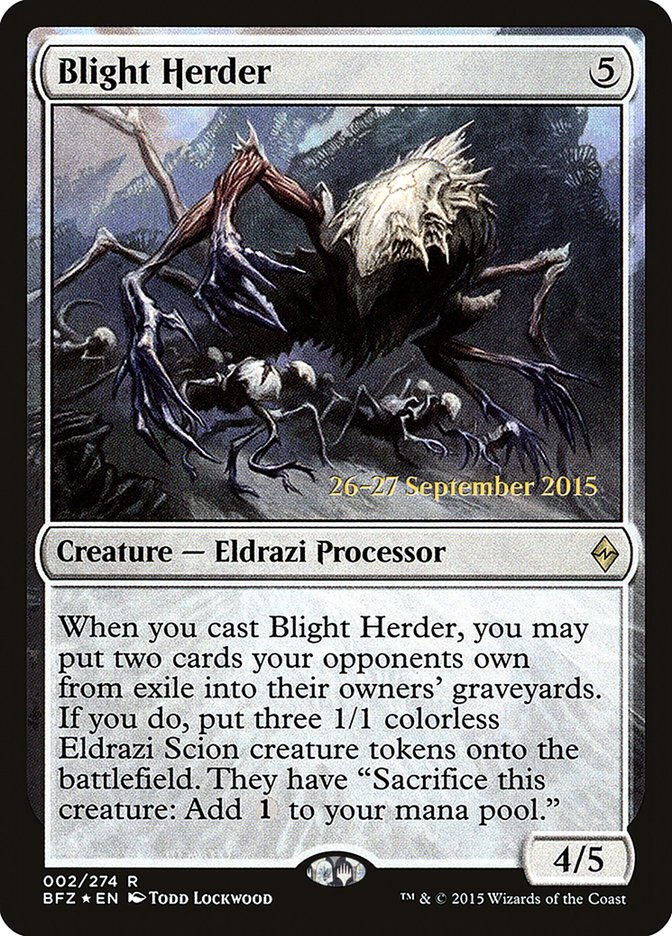 Blight Herder [Battle for Zendikar Prerelease Promos] | Dragon's Lair Comics and Fantasy Houston TX